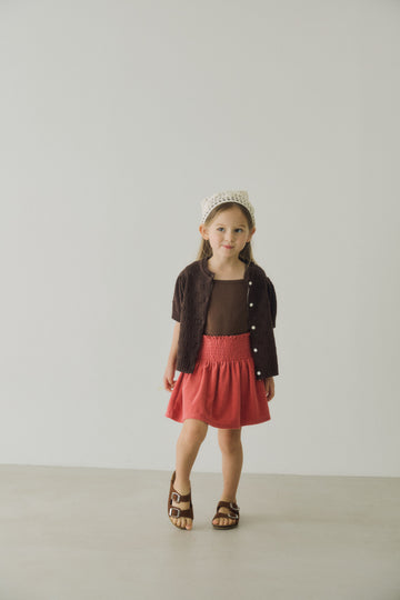 Terry Smocking Skirt